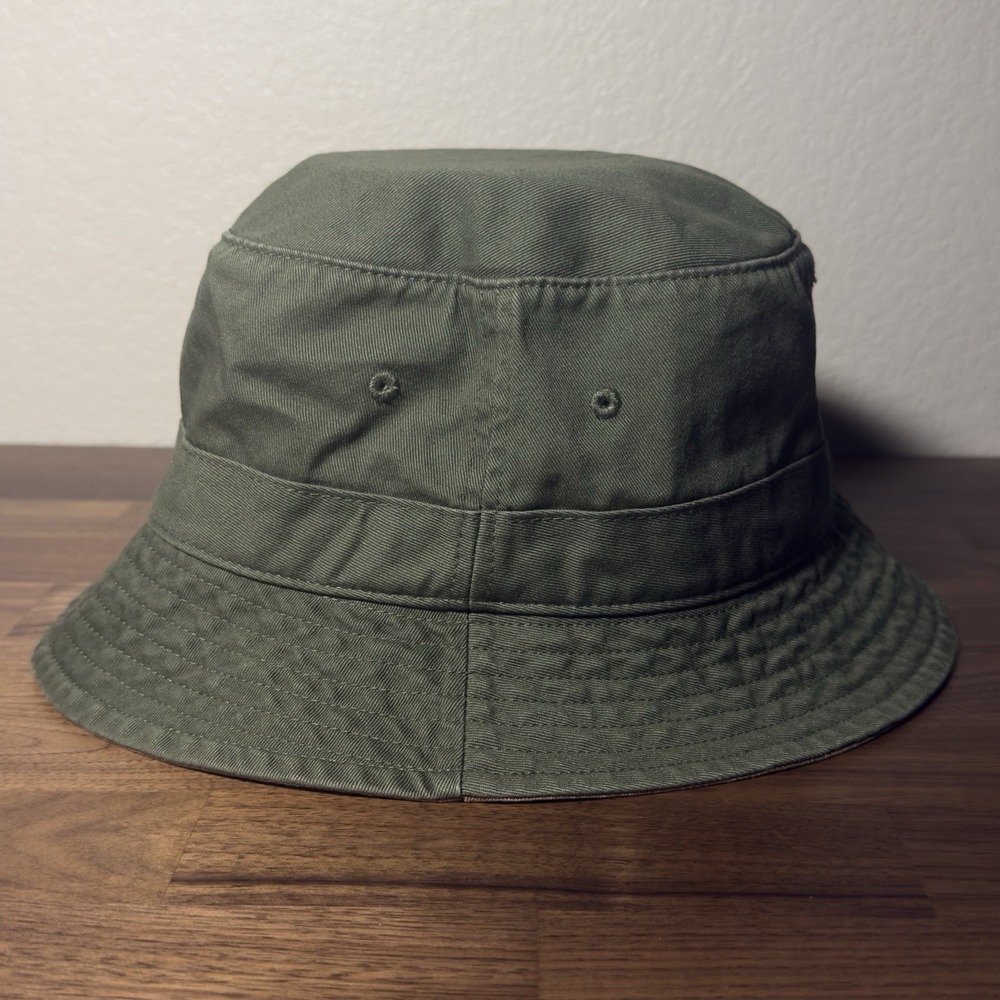 New Polo Ralph Lauren Bear Bucket Hat Size L/XL Olive Green Twill Embroidered - Picture 4 of 8